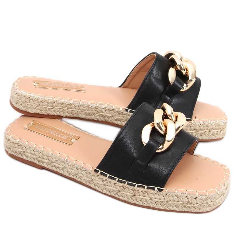 Espadrile s Doria Black lancem crno