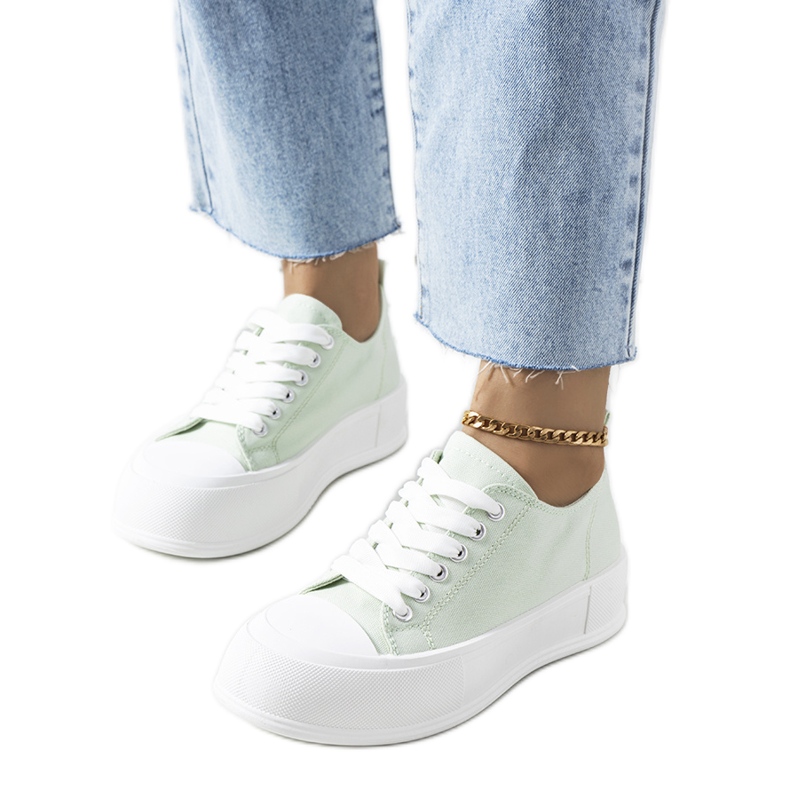 Zelene tenisice na platformi Louisal zelena