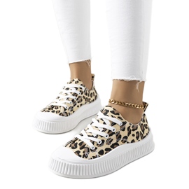 Bež tenisice na platformi Chovka smeđa crna