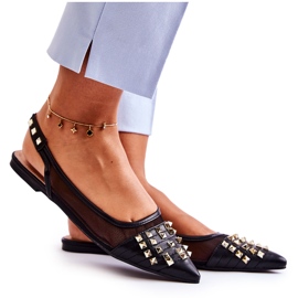 PG1 Ženske balerinke s nitnama crne Kinley crna