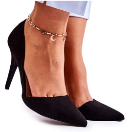 PG1 Klasične Suede Black Sofya štikle crna