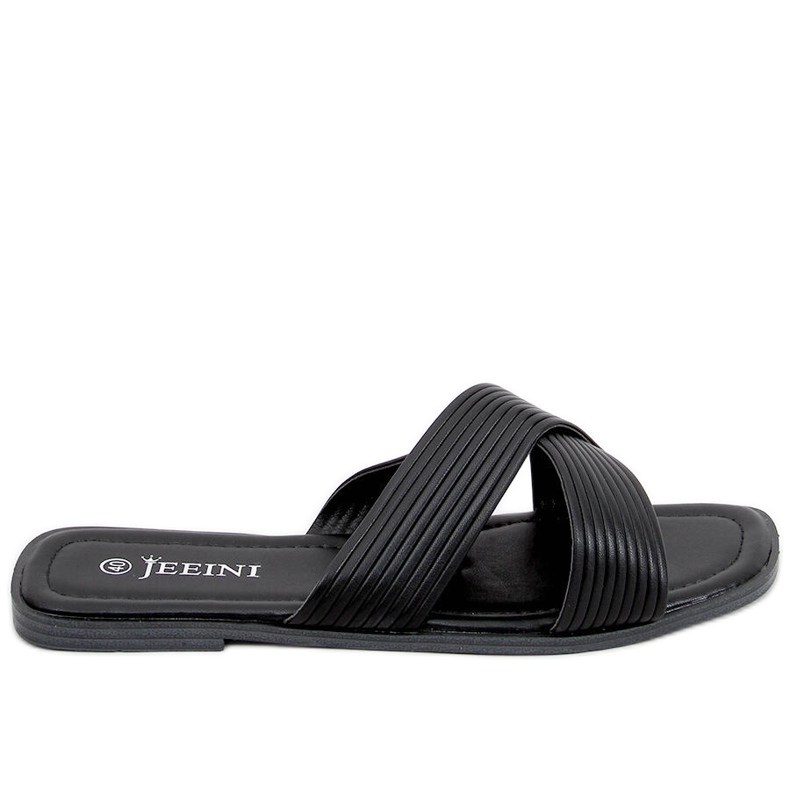 Fuzzy crne ženske papuče crno