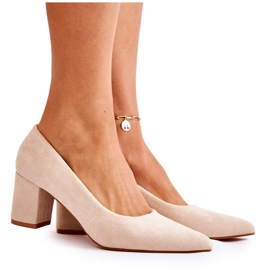 PS1 Klasične cipele od antilopa na traci Bež Lency