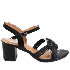 Jessa crne sandale na visoku petu crna