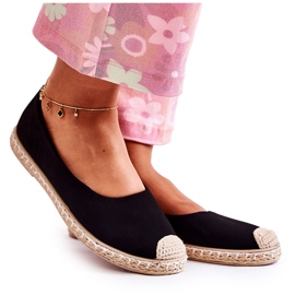 Klasične ženske espadrile od brušene kože crne Calabria crna