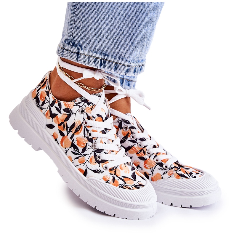 PS1 Niske tenisice vezane bijelim voćem Amissa bijela