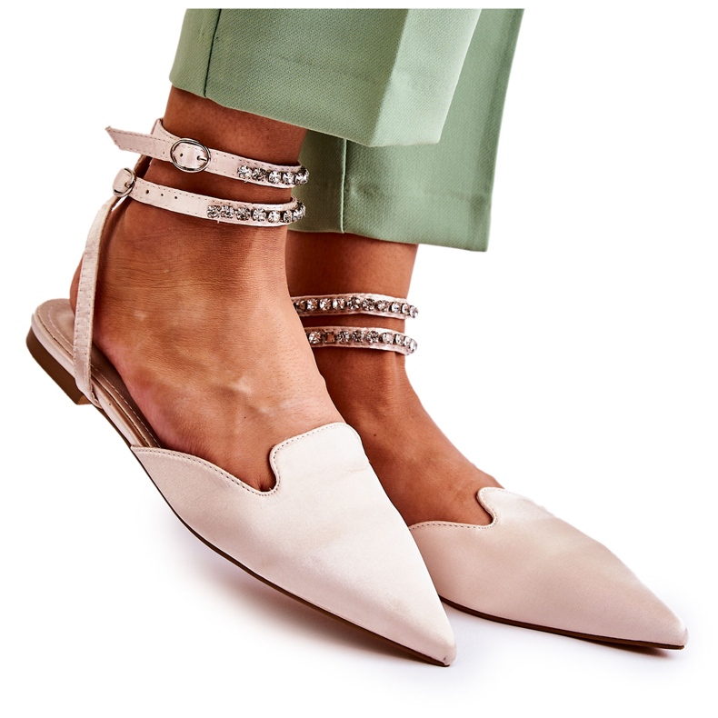 WS1 Ženske sandale s prstima u bež boji Amisha