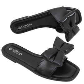 Mili Crne papuče s mašnom crna