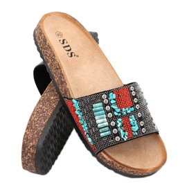 Taida Crne papuče od pluta crna