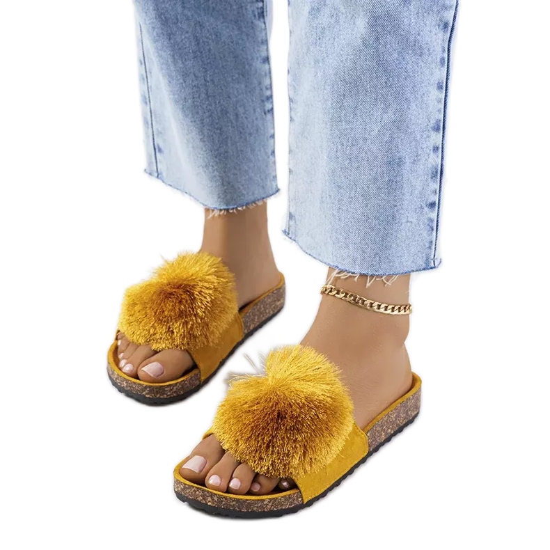 Žute japanke na Rett plutenom potplatu žuta boja