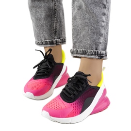 PA1 Glaner crne sportske tenisice crna ružičasta