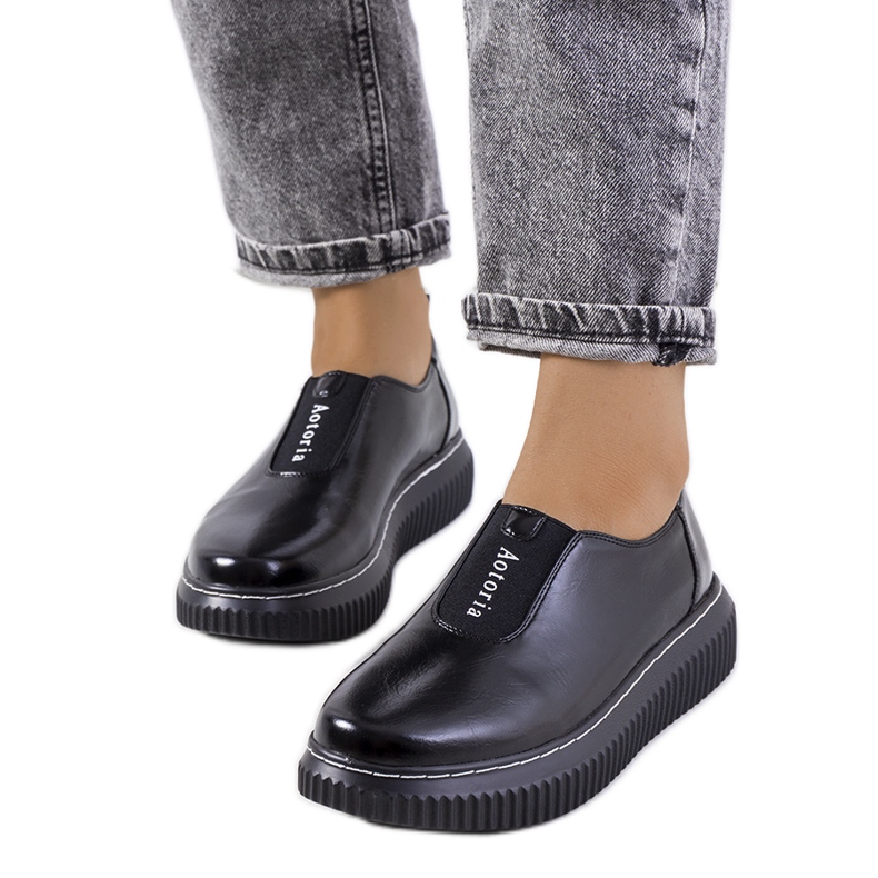 Crne brogove na platformi Siddons crno