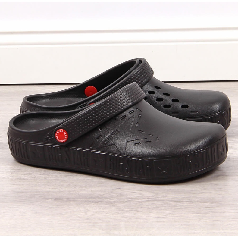 Muške crne kroks crne papuče Big Star II175001 crno