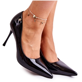 Vinceza Klasične lakirane crne visoke pete Lerisa crna