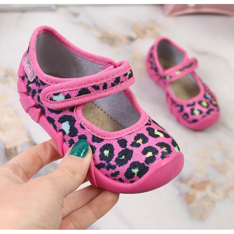 Papuče za djevojčice na čičak pink panther pink Befado ružičasta