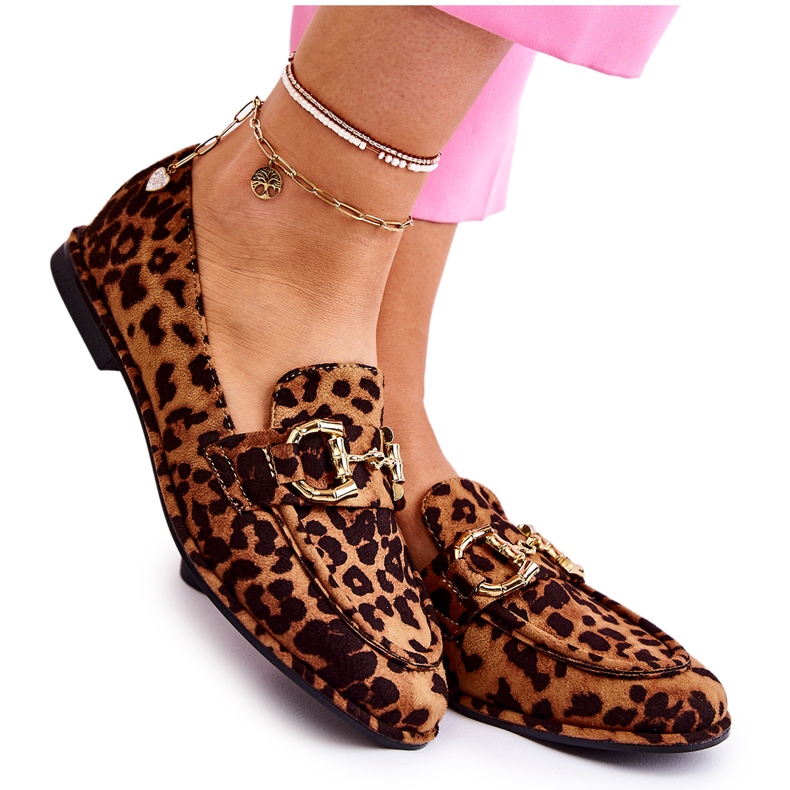 WS1 Ženske natikače od brušene kože smeđe i crne boje Coriso smeđa crno