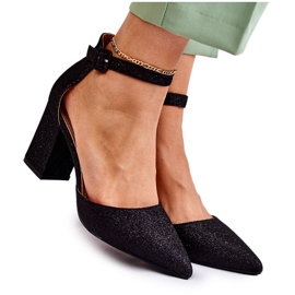 WS1 Sjajne crne cipele Amira na šipci crna