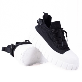 SHELOVET Tenisice na debelu platformu crna