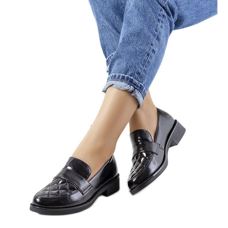 Alexanove crne mokasine crno