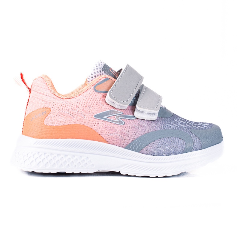 Shelovet dječje sportske cipele s čičak kopčom narančasto sive siva