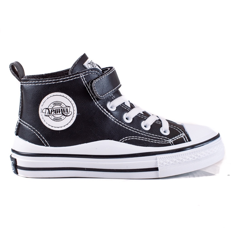 Shelovet dječje visoke tenisice od ekološke kože u crnoj boji