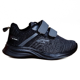 Shelovet tenisice za dječake od sive tkanine crna siva