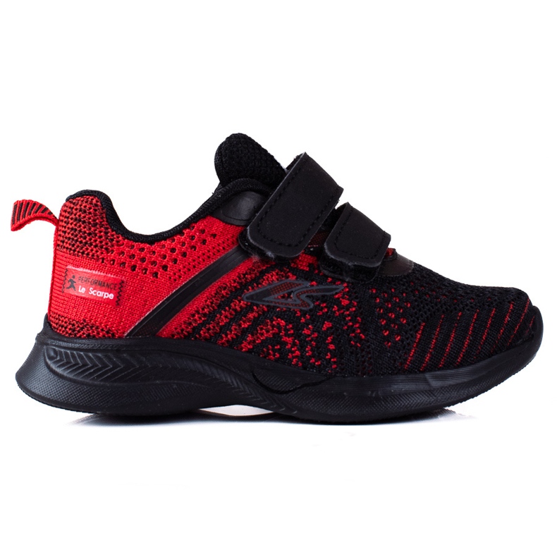 Shelovet tenisice za dječake od crvenog i crnog materijala crvena