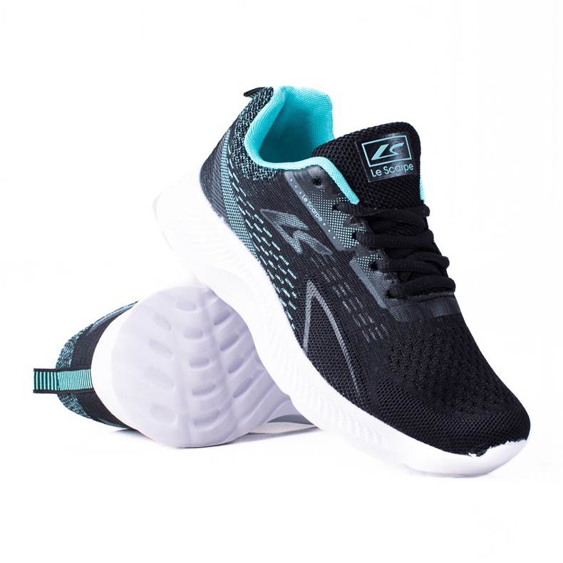 Shelovet crne sportske cipele na vezanje s bijelim potplatom crno