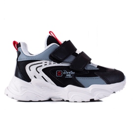 Tenisice za dječake Shelovet s debelim potplatom crne boje crna