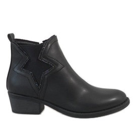 Kayla Shoes Crne izolirane čizme sa zvijezdom 6307-1 crna