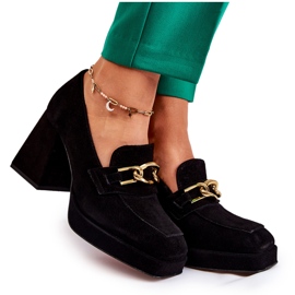 Antilop cipele s ukrasnim lancem Laura Messi 2444 crne crna