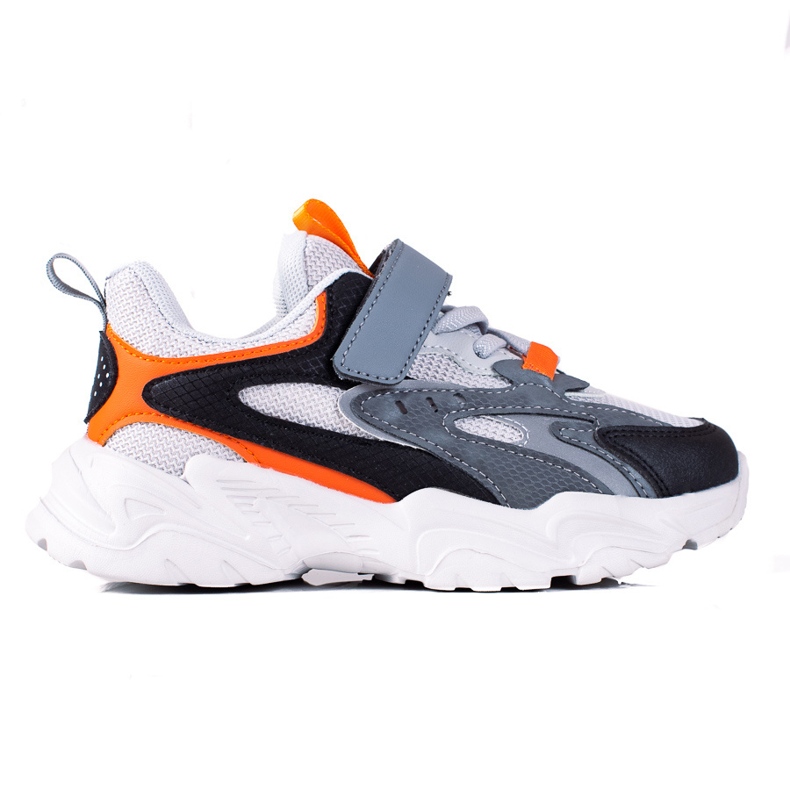 Tenisice za dječake Shelovet na debeloj sivoj platformi siva raznobojna