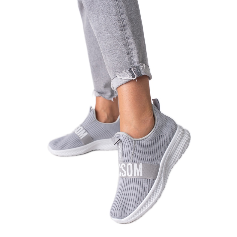 Shelovet sive tekstilne tenisice za žene siva