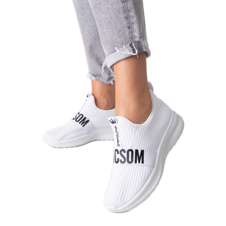 Shelovet ženske bijele tekstilne tenisice bijela