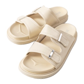 Bež papuče na platformi Boonah