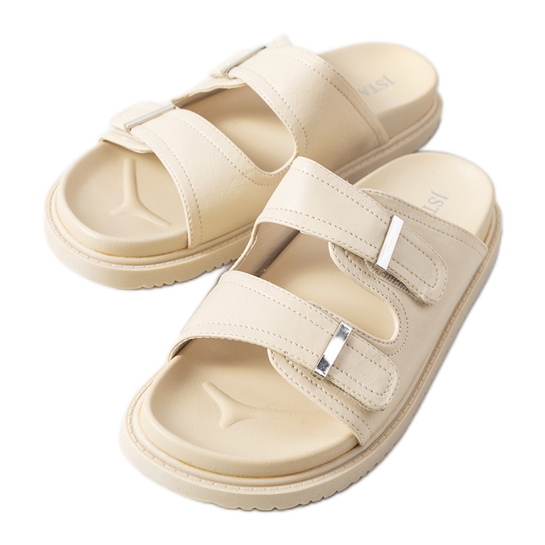 Bež papuče na platformi Boonah