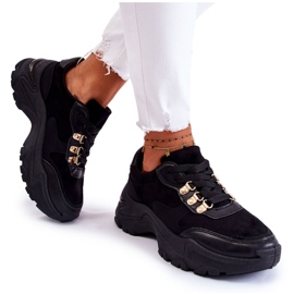 PG1 Ženske sportske cipele od antilopa, crne britanske tenisice crno