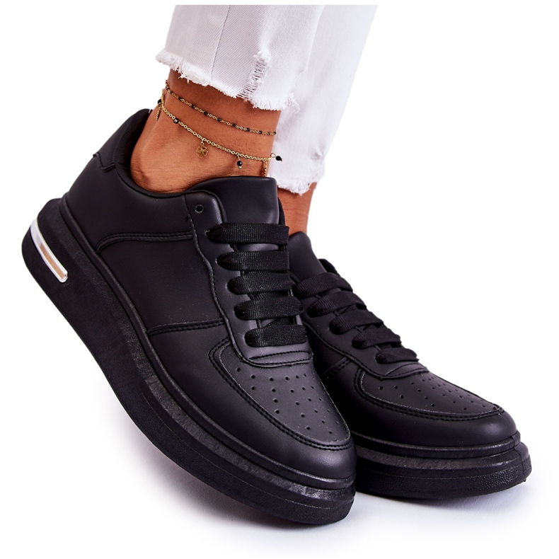 PG1 Klasične crne Jennys kožne sportske cipele crno