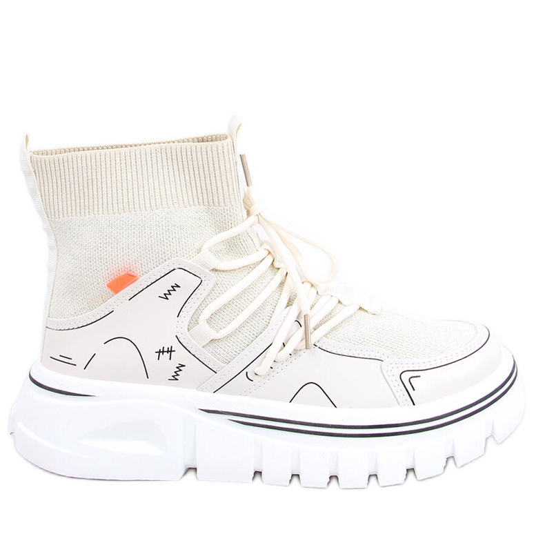 Malin Bež čarapa sportske cipele