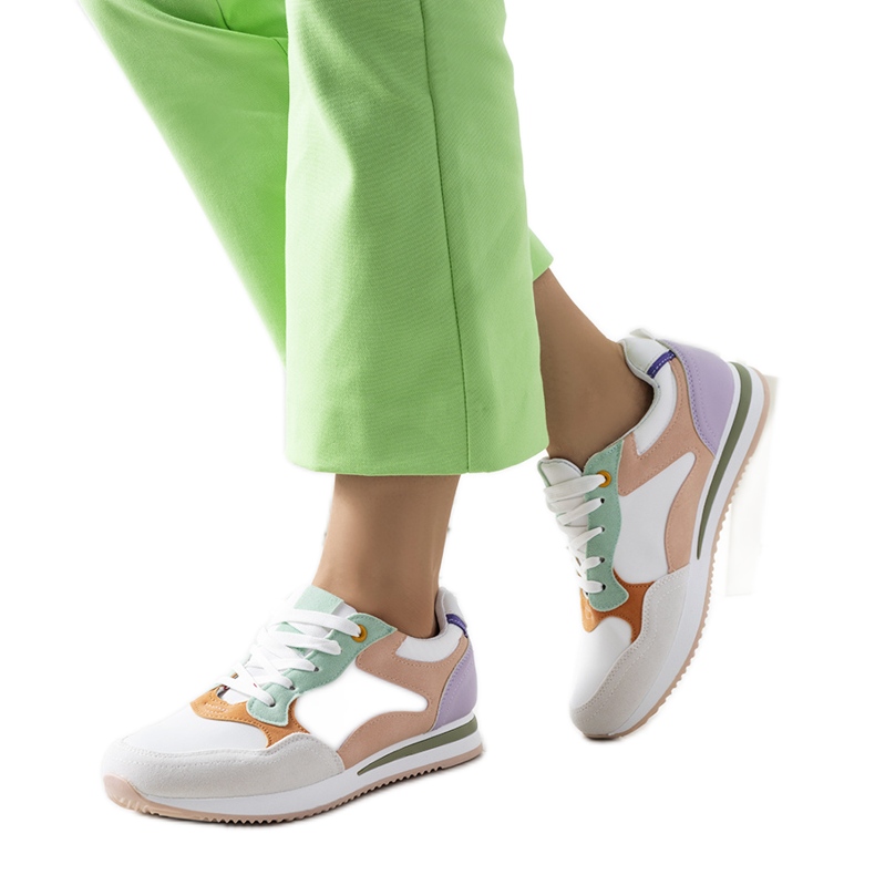 Kindler ženske bijele i ljubičaste tenisice bijela ljubičasta ružičasta