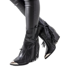 Wandove crne kaubojske čizme crna