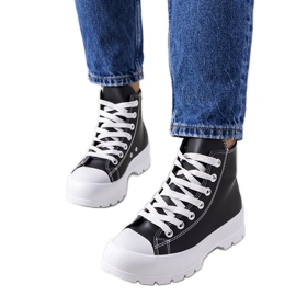 Crne tenisice na Curley platformu crna