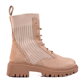 SHELOVET Torbe s čvorovima od antilopa u bež boji