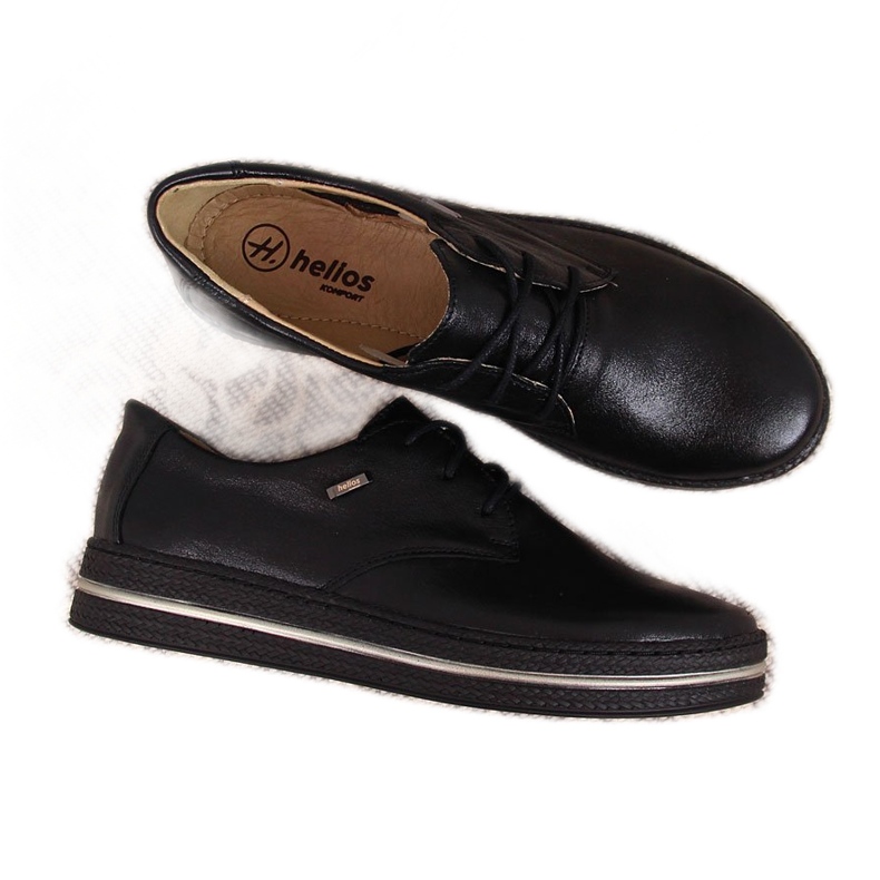 Crne kožne ženske cipele Helios 380 crno