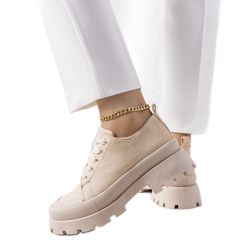 BM Bež tenisice na platformi Dearth