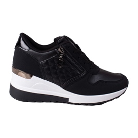 Ženske Shelovet crne tenisice s prošivanjem crna