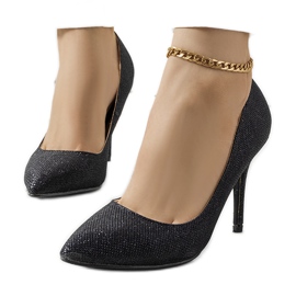 Crne sjajne Macerra štikle crna