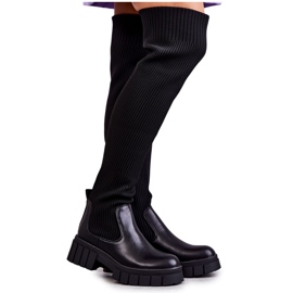 PS1 Ženske visoke čizme Workers Black Austin crna