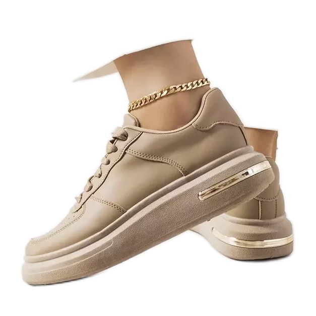 Smeđe Staplet tenisice smeđa kaki zelena