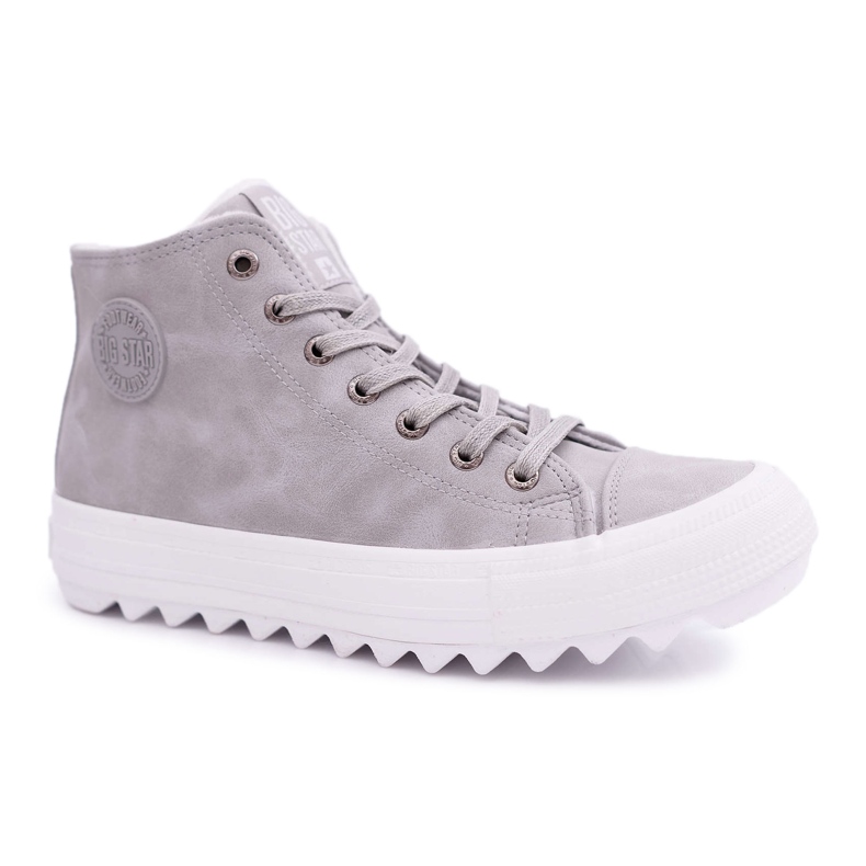 Ženske tenisice Big Star High Warm Grey EE274114 siva